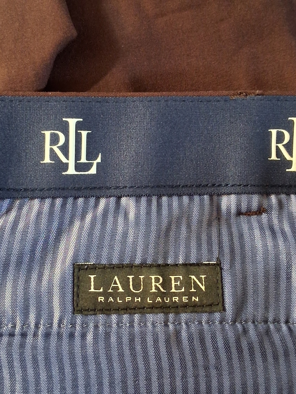 Lauren Ralph Lauren Brown Men's Chinos, Black Label - Picture 4 of 5